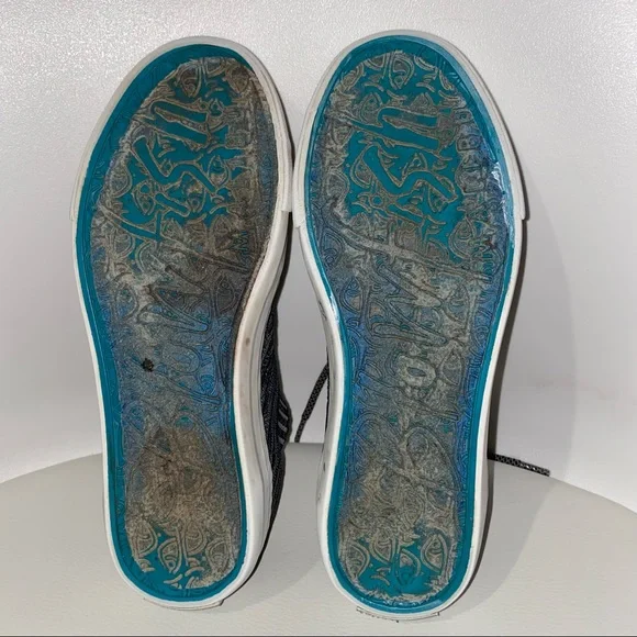 Blowfish Malibu Gray Knit Fabric Sneakers - Picture 9 of 11